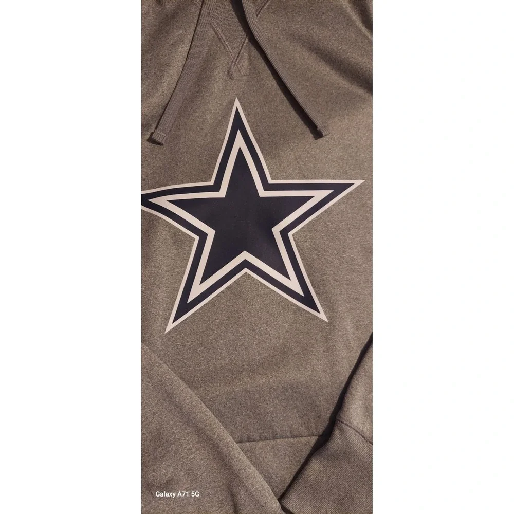 Dallas Cowboys Nike Hoodie Big Star Sz XXL Gray NFL Football Apparel Sweatshirt